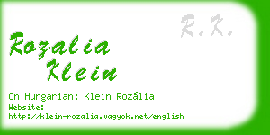 rozalia klein business card